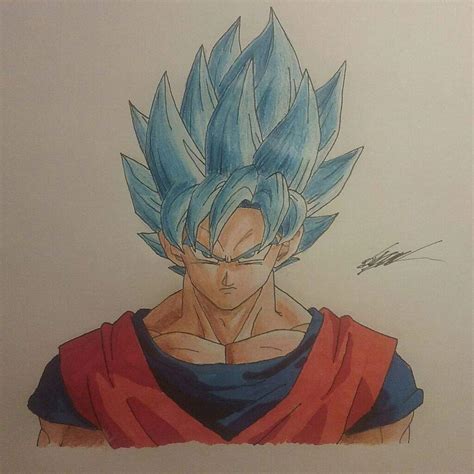 Super Saiyan Blue Goku Drawing | DragonBallZ Amino