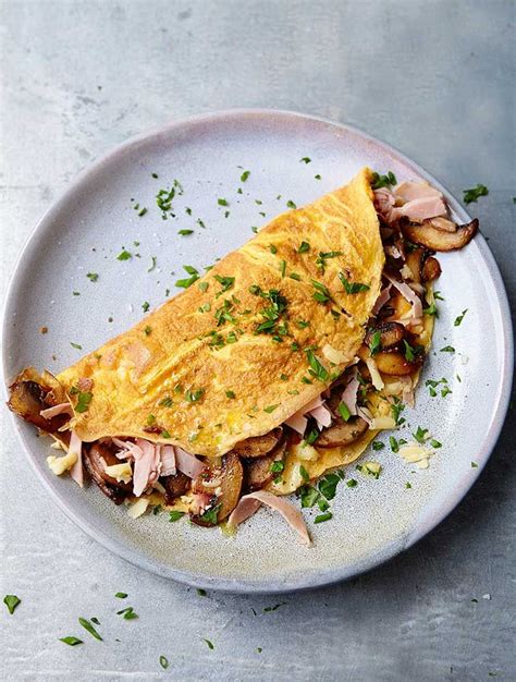 Best Ever Ham And Mushroom Omelette | Recipes, Omelette recipe healthy ...