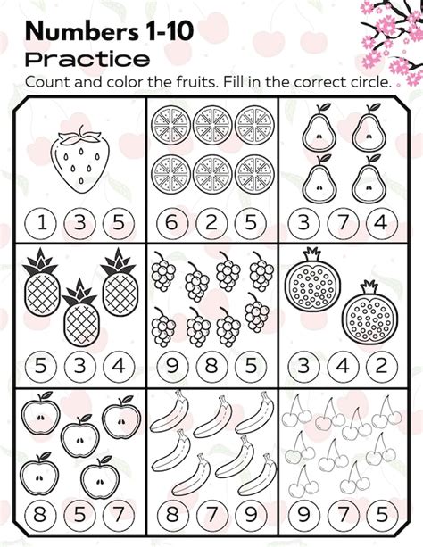 Pre K Math Sheets