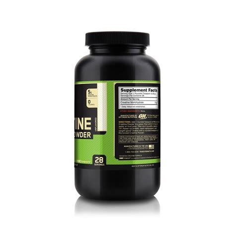 Optimum Nutrition Creatine Powder, Unflavored - Plant Based Pros