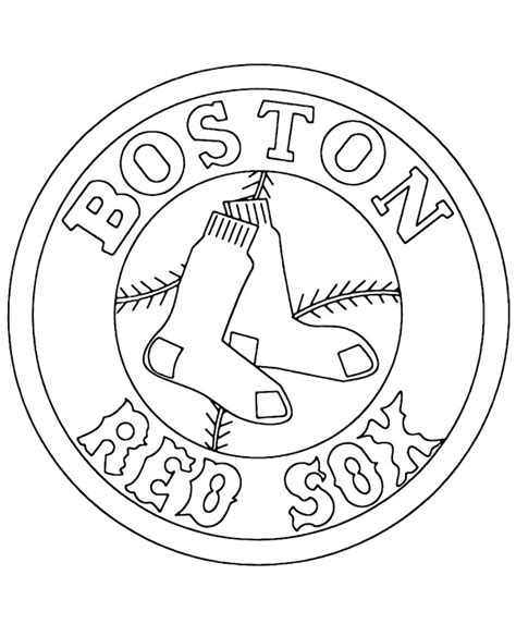 Boston Red Sox crest coloring page- Topcoloringpages.net