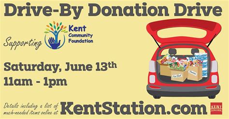 Community Drive-By Donation Drive June 13 - Kent Schools Foundation