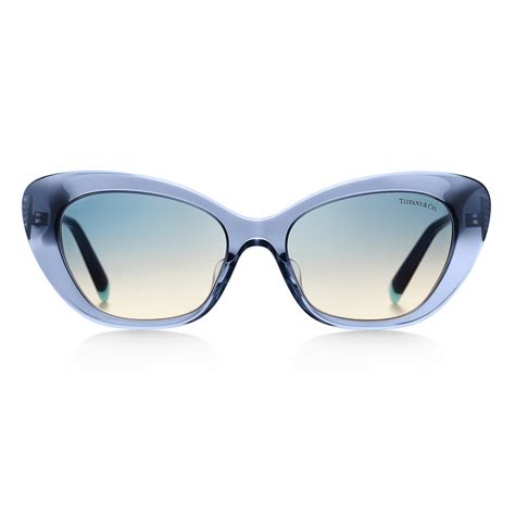 Tiffany & Co. - Cat Eye Sunglasses - Dark Blue Silver - Tiffany Diamond Point Collection ...