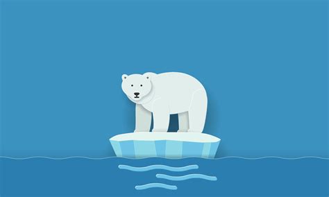 Polar Bear On Ice Floe Melting Iceberg And Global Warming 19979101 Vector Art at Vecteezy