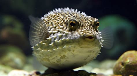 Aquariums Pufferfish Is Sitting On An Aquarium Tank Backgrounds | JPG ...