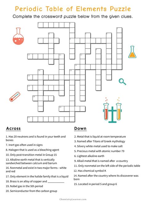 Preschool Activities Periodic Table Word Search Puzzl - vrogue.co