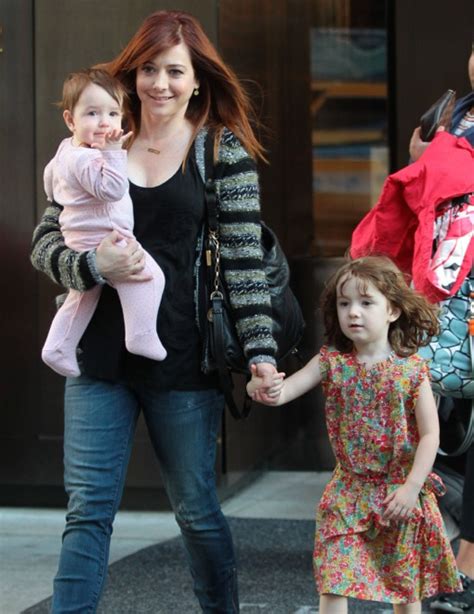 Alyson Hannigan & Family Outside The Trump Soho Hotel | Celeb Baby Laundry