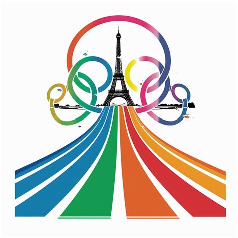 Premium Photo | Official logo of Summer Olympic games in Paris 2024