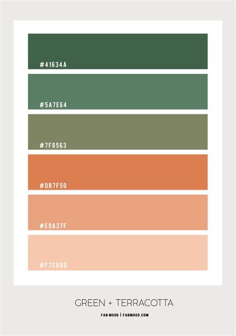 Chive Green and Terracotta Colour Scheme – Colour Palette #99 1 - Fab ...