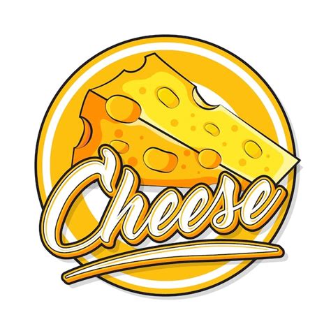 Premium Vector | Cheese food logo brand product cartoon style vector ...