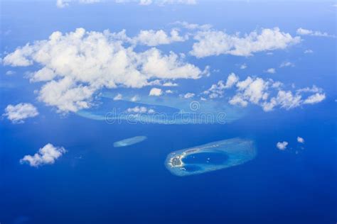 Beautiful Aerial View Maldives Stock Image - Image of lagoon, clear ...