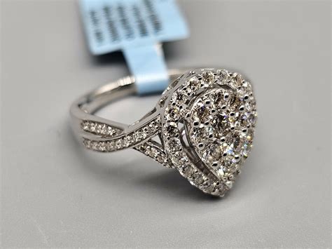 14KT W/Gold 1.00CT Diamond Pear Shape Ring – VJ Diamond Sanford Orlando