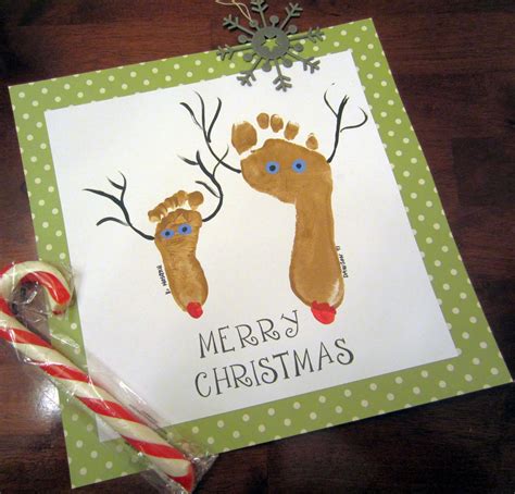 Frugal Christmas Craft Idea {Footprint Reindeer} - Fabulessly Frugal