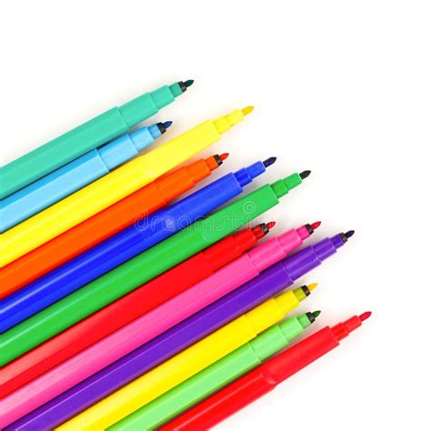 Colored marker pens stock photo. Image of closeup, lined - 43546734