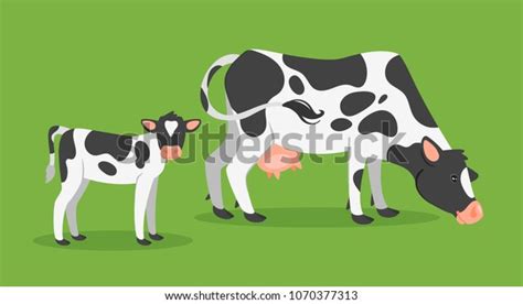 Vector Cartoon Style Illustration Farm Animals Stock Vector (Royalty ...