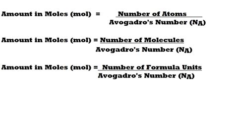 Chem 02: Converting Between Particles and Moles Using Avogadro’s Number and Conversion Factors ...