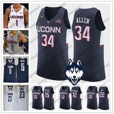 2020 NCAA Uconn Huskies #34 Allen 22 Gay 15 Walker 12 Drummond Maya ...