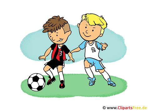 Soccer Cartoon Children playing Soccer