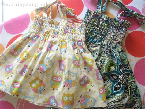 Eveningsong Ink: Tutorial - shirred baby dresses