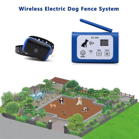 Wireless Electric Dog Fence System Outdoor Invisible Wireless Pet Fence Containment System ...