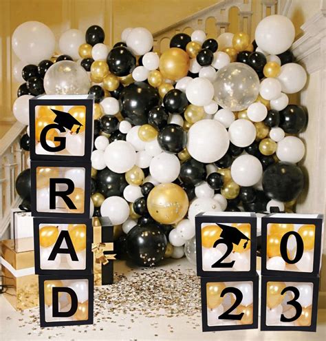 Buy 2023 Graduation Decorations Party Supplies,4 Pieces Black Balloon ...