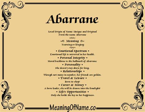 Abarrane - Meaning of Name