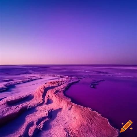 Geysers and steam in a unique desert landscape on Craiyon