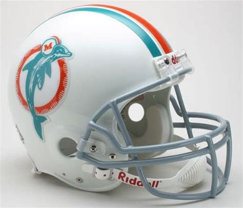 Miami Dolphins Helmet Riddell Authentic Full Size VSR4 Style 1973-1979 ...