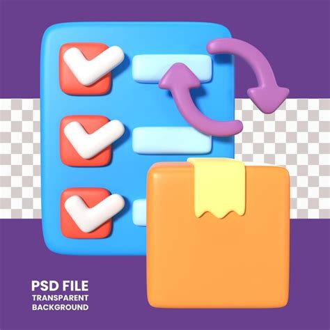 Premium PSD | Order processing 3d illustration icon