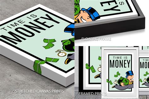 Time is Money Motivating Monopoly Art | Canvas Prints Perth