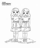 Coloring Twins Twin Babies Triplets Colouring Minnesota Children  sketch template