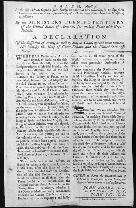 Treaty Of Paris, 1783 Photograph by Granger - Pixels