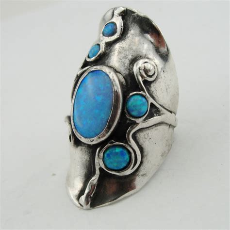 Opal Silver Ring Handcrafted 925 Sterling Silver Opal Ring - Etsy