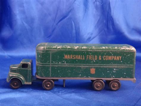 Vintage Diecast Metal Ralstoy Truck And Trailer Marshall Fields & Co ...