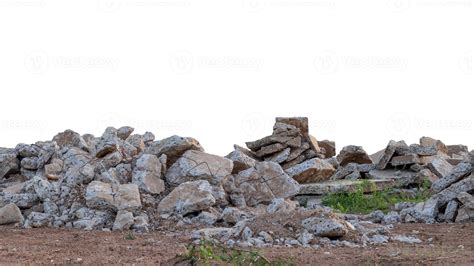 Isolated concrete debris on the ground. 7664846 Stock Photo at Vecteezy