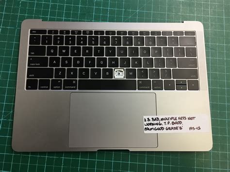 Apple MacBook Pro 13.3" A1708 2017 Palmrest Touchpad Trackpad Keyboard ...