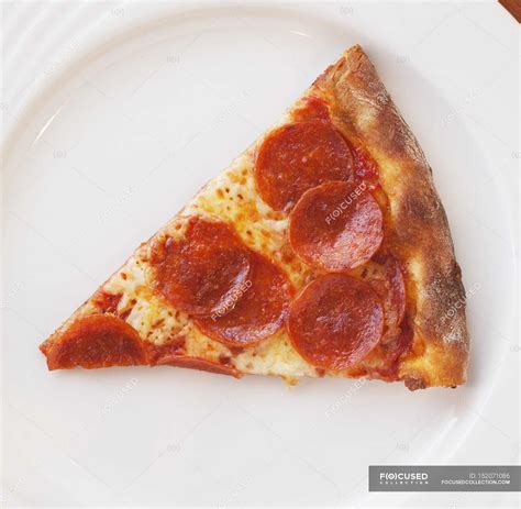 Slice of pepperoni pizza — diet, cheese - Stock Photo | #152071086