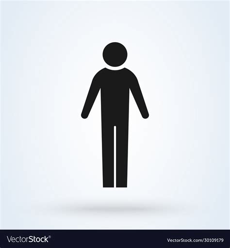 Male silhouette symbol simple modern icon design Vector Image