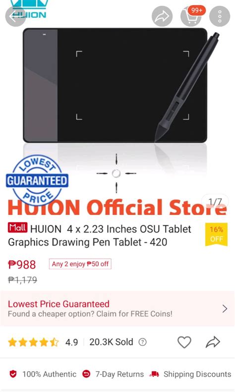 HUION DRAWING TABLET, Computers & Tech, Parts & Accessories, Other Accessories on Carousell