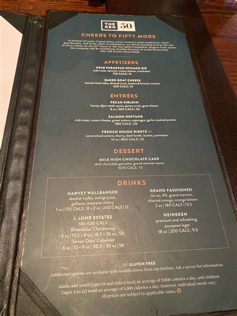 Menu at The Keg Steakhouse + Bar - Guelph, Guelph