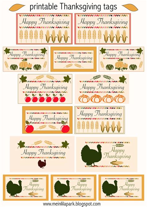 Free printable Thanksgiving tags - Druckvorlage Thanksgiving - freebie ...