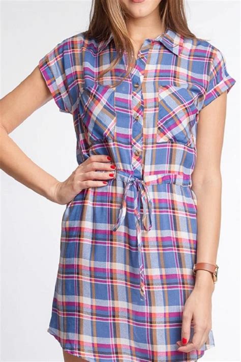 Blue Plaid Dress | Blue plaid dress, Dresses, Blue plaid