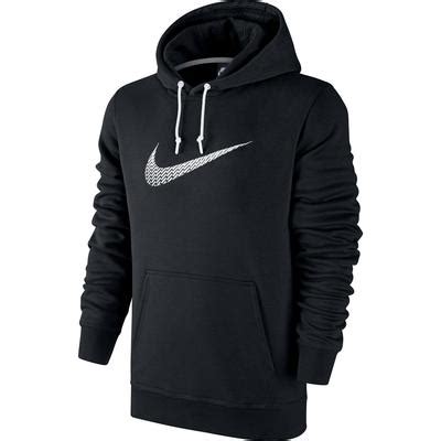 Nike Mens Club Swoosh+ Fleece Hoodie - Black - Tennisnuts.com