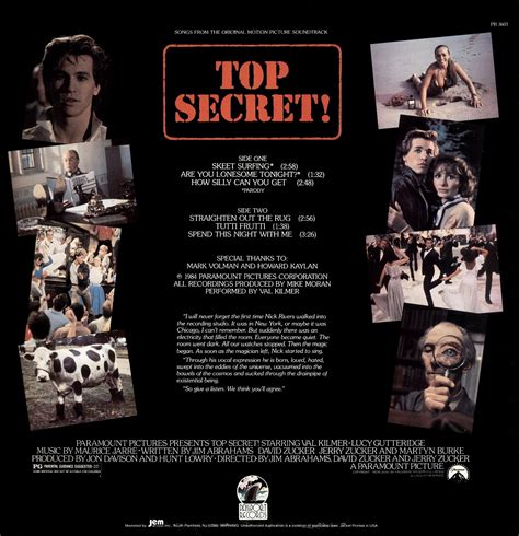 AOR Night Drive: 'Top Secret' Soundtrack Movie 1984