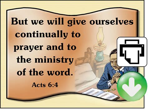 Acts 6:4 Memory Verse Download (Ready-to-Print PDF) - Bible Visuals ...