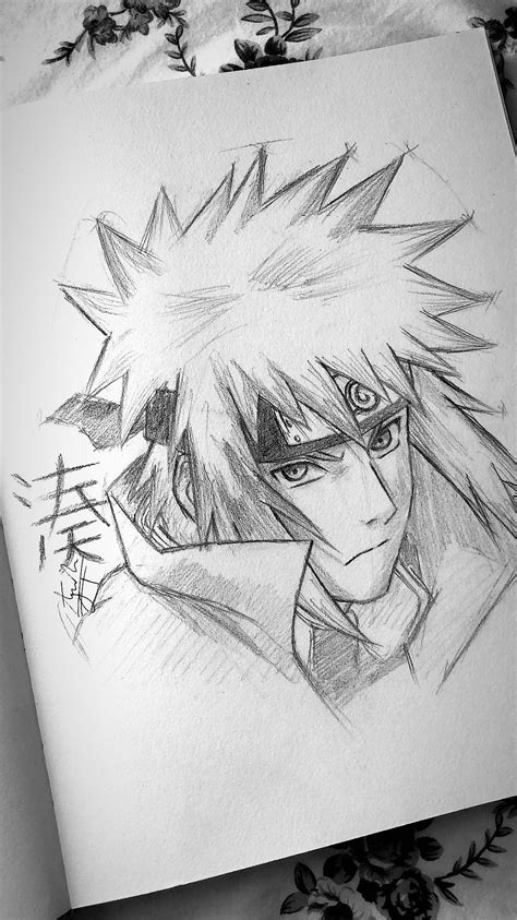 Minato - Graphite Art by Me : r/Naruto