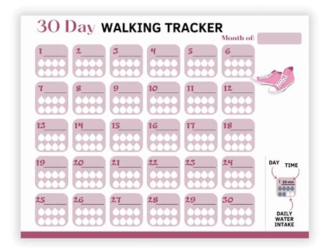 Mile A Day Challenge 30 Day Tracker Printable Mile A Day | ubicaciondepersonas.cdmx.gob.mx