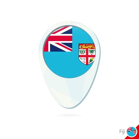 Fiji flag location map pin icon on white background. 8077624 Vector Art at Vecteezy