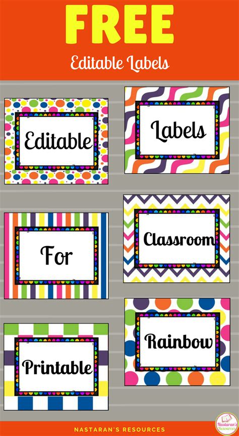 Free Printable And Editable Labels For Classroom Organization | Classroom labels printables ...