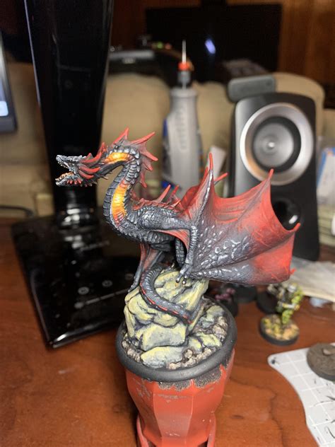 Drogon from asoiaf done, ready to breath fire : r/minipainting